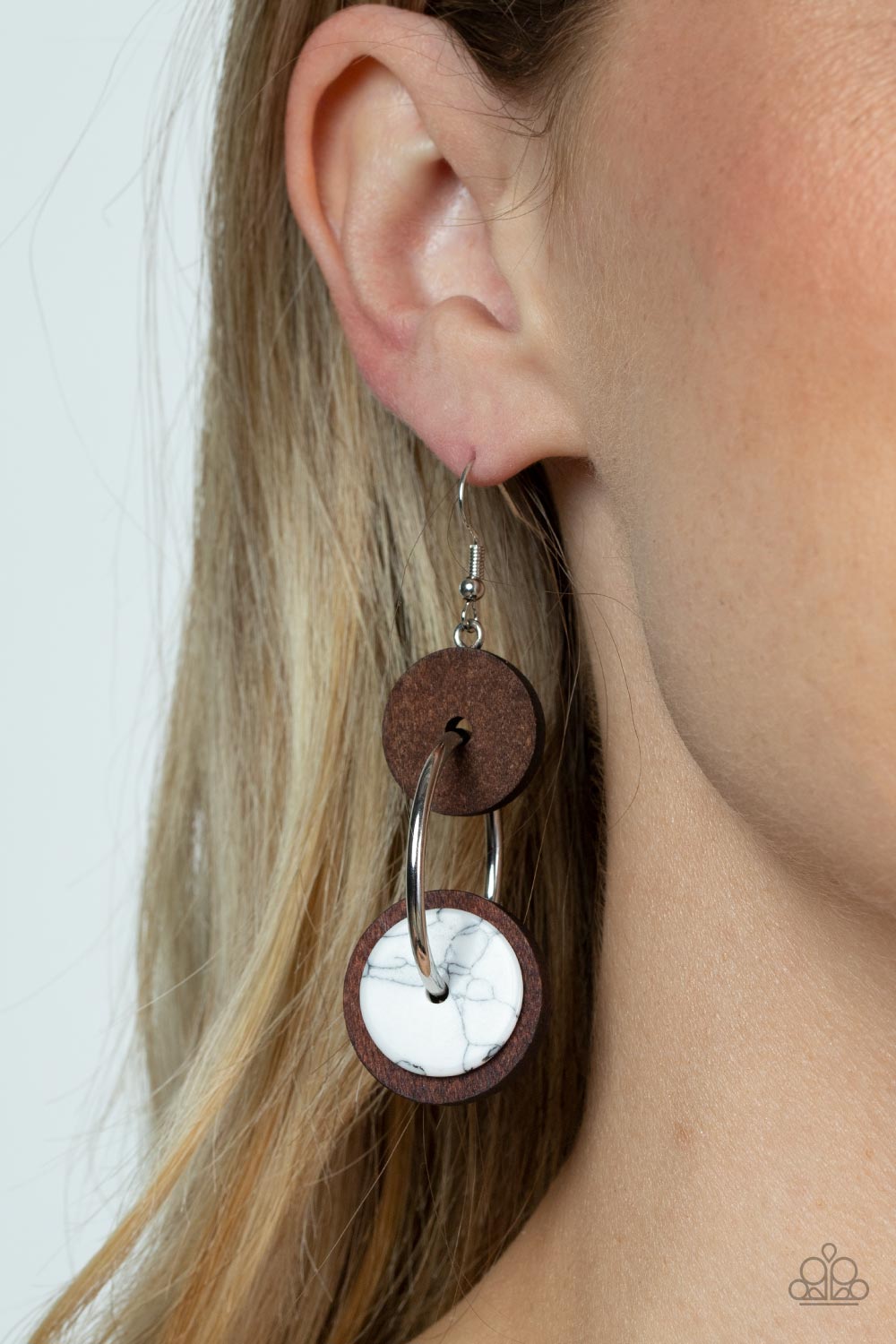 Paparazzi ♥ Artisanal Aesthetic - White ♥  Earrings