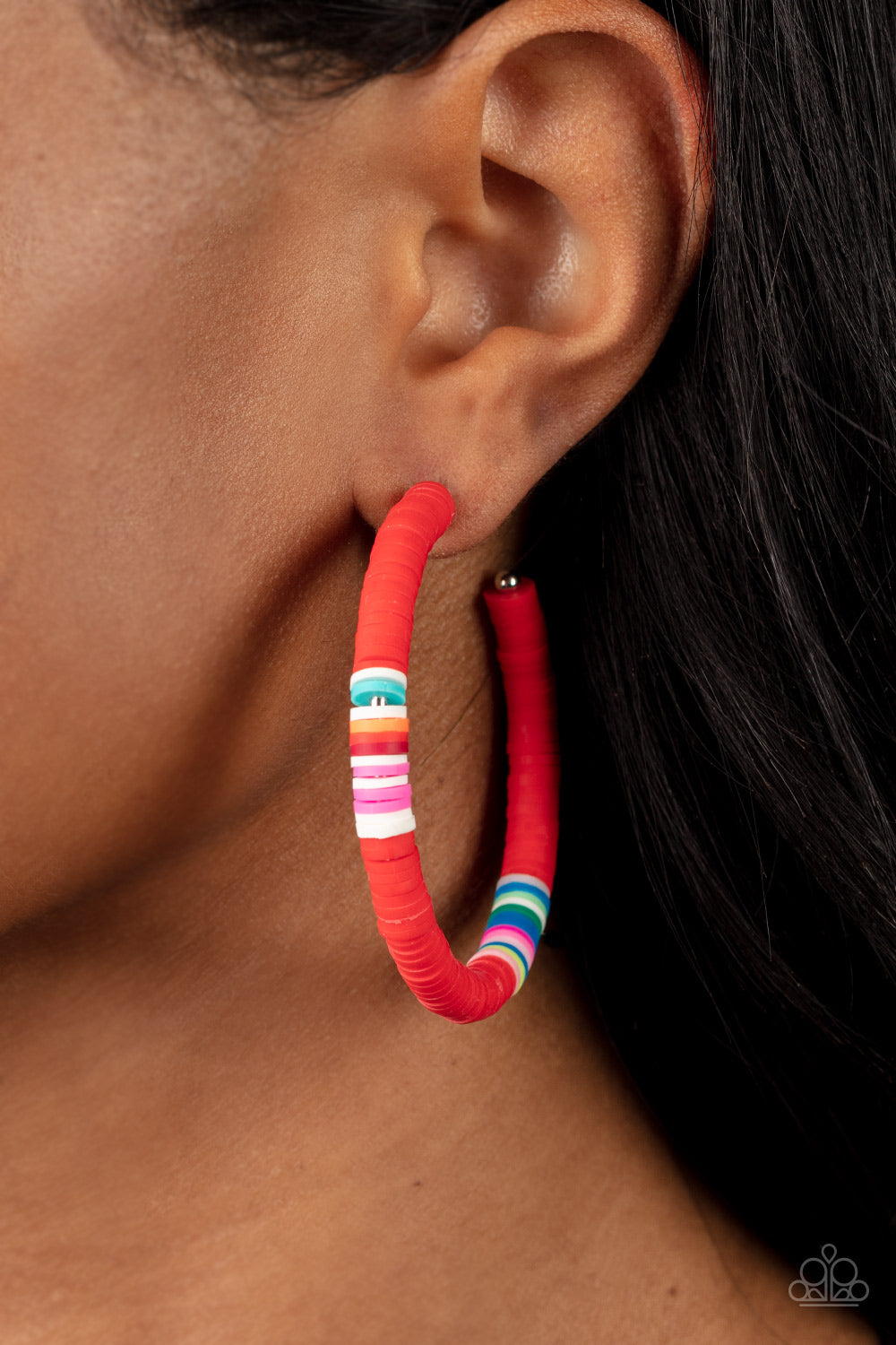 Paparazzi ♥ Colorfully Contagious - Red ♥ Earrings