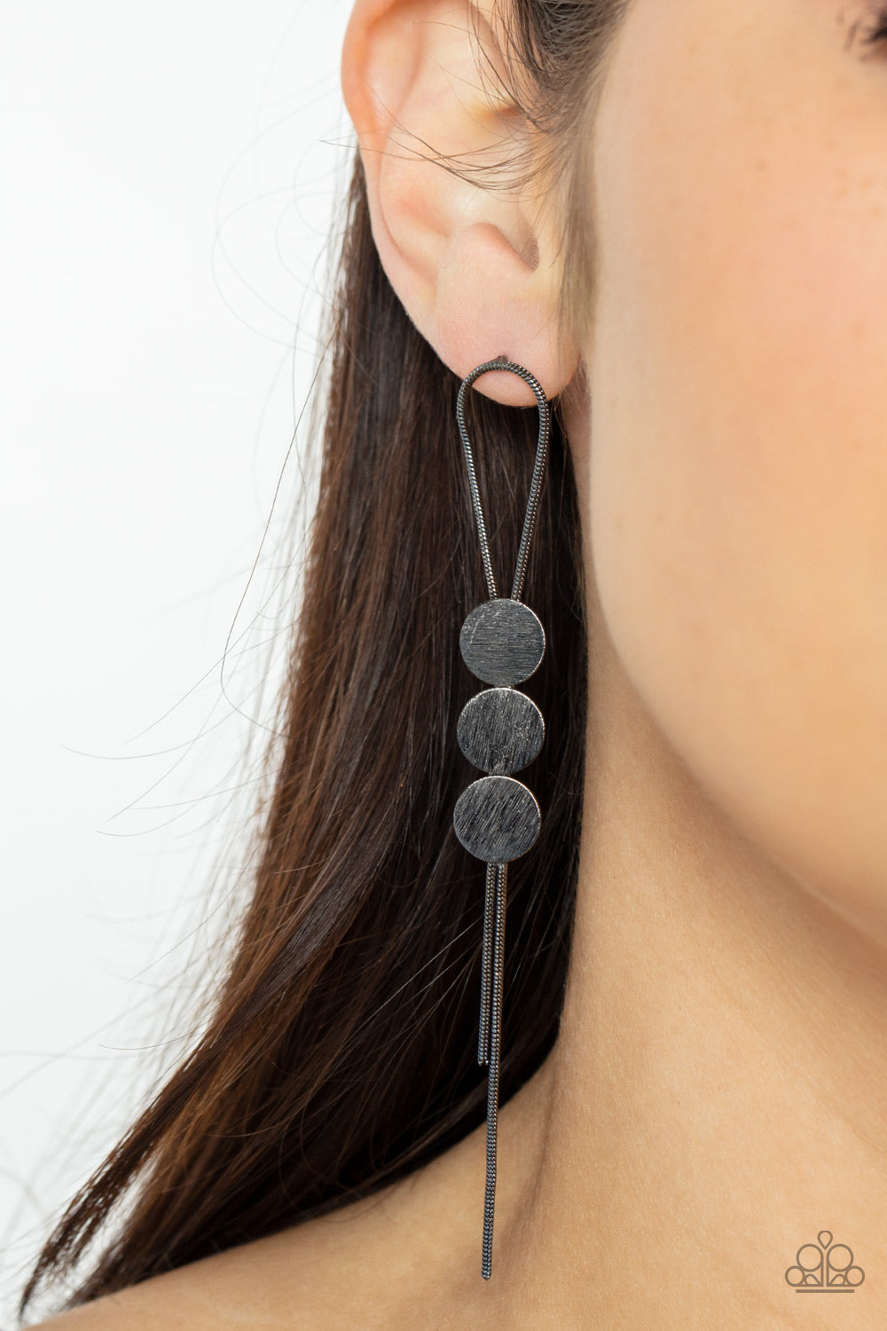 Paparazzi ♥ Bolo Beam - Black ♥  Post Earrings