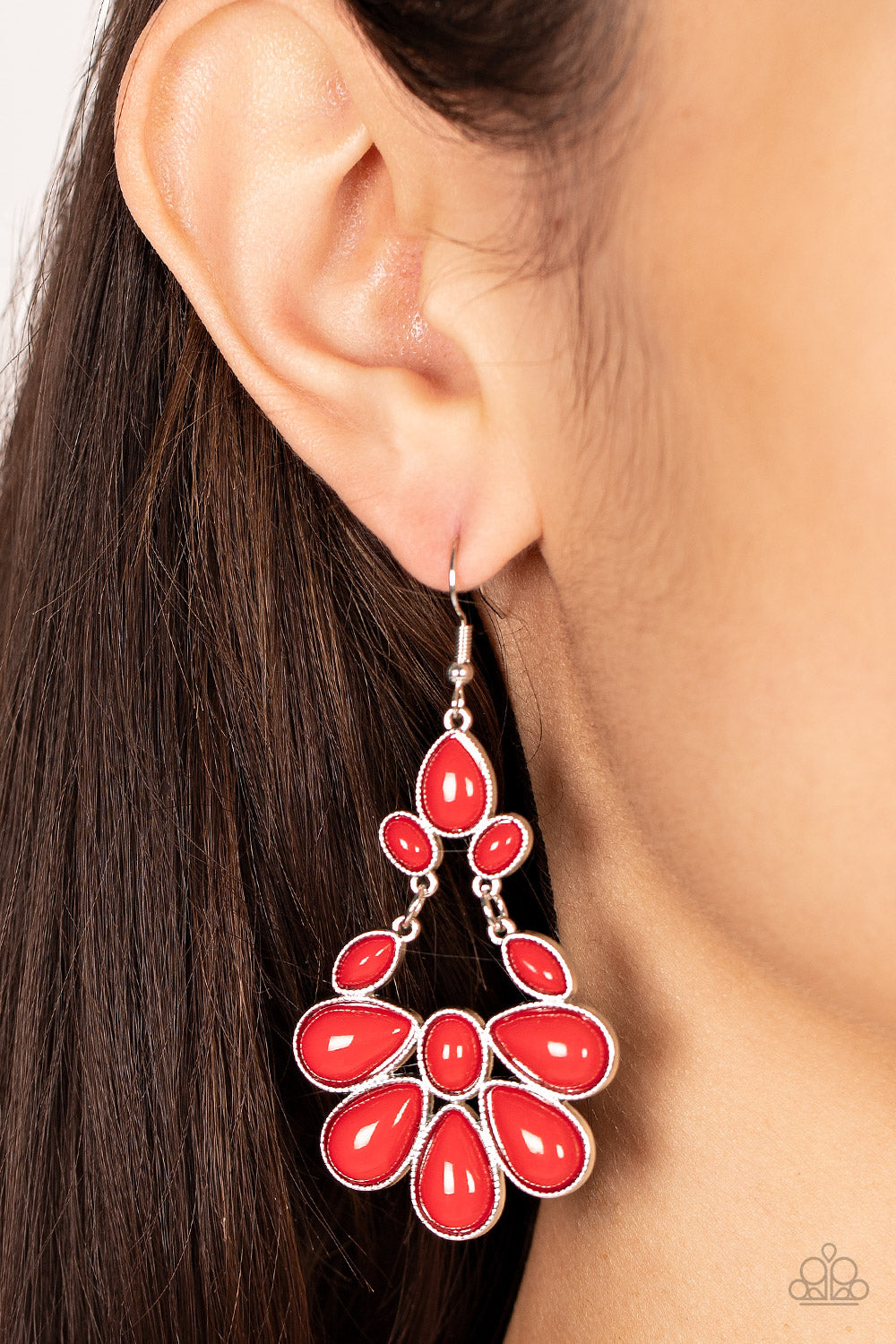 Paparazzi ♥ Colorfully Canopy - Red ♥  Earrings