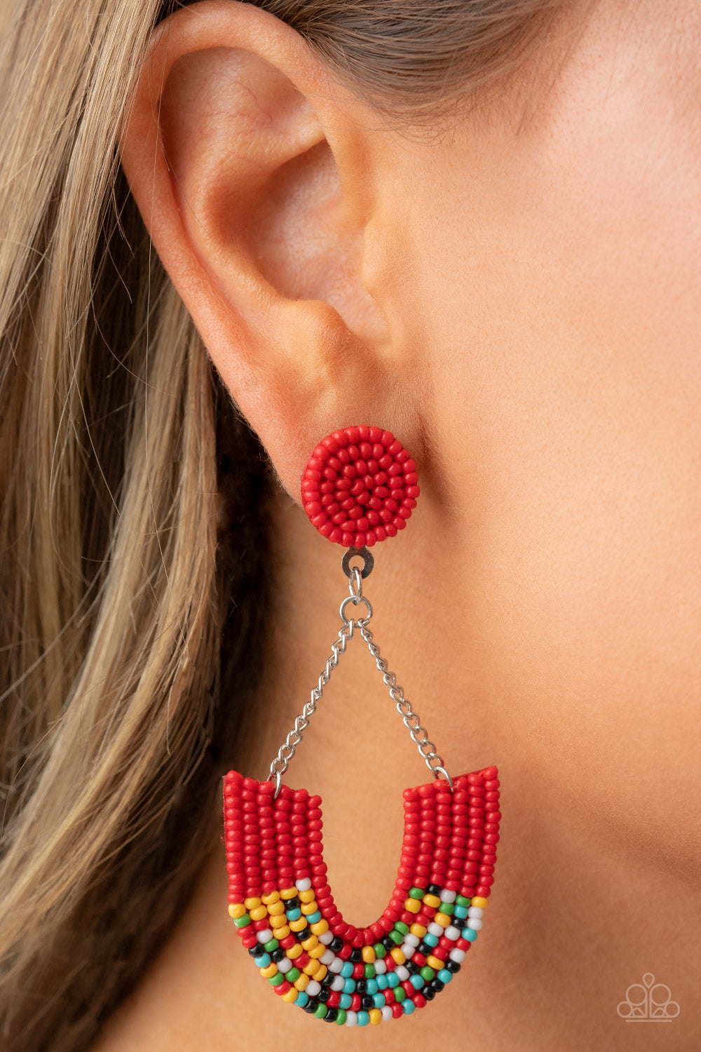 Red tassel deals earrings paparazzi