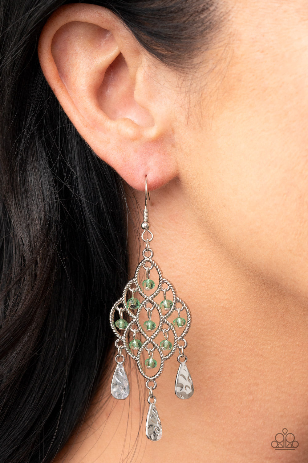 Paparazzi ♥ Sentimental Shimmer - Green ♥  Earrings