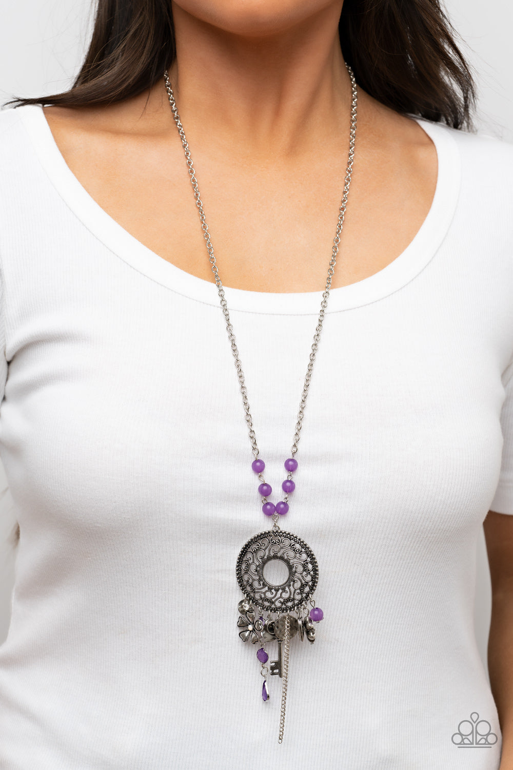 Trinket Necklace 2 Purple · A Chain Necklace · Jewelry Making on