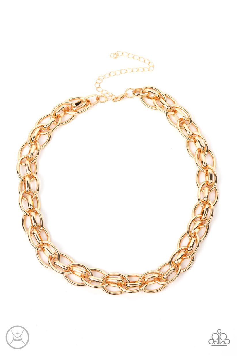 Paparazzi ♥ Tough Crowd Gold ♥ Necklace Lisaabercrombie 4569