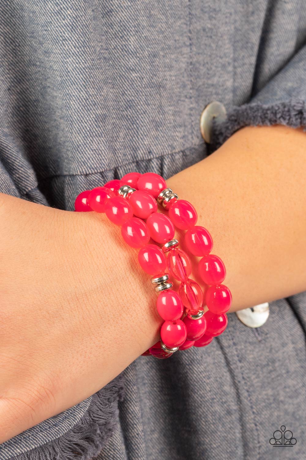 Paparazzi ♥ Coastal Coastin - Pink ♥  Bracelet