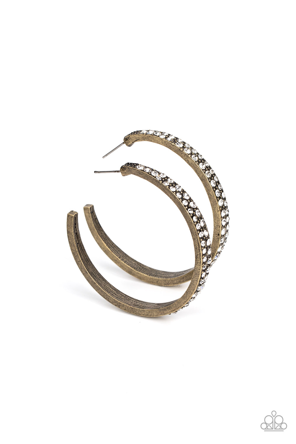 Paparazzi Tick Tick Boom Brass Earrings