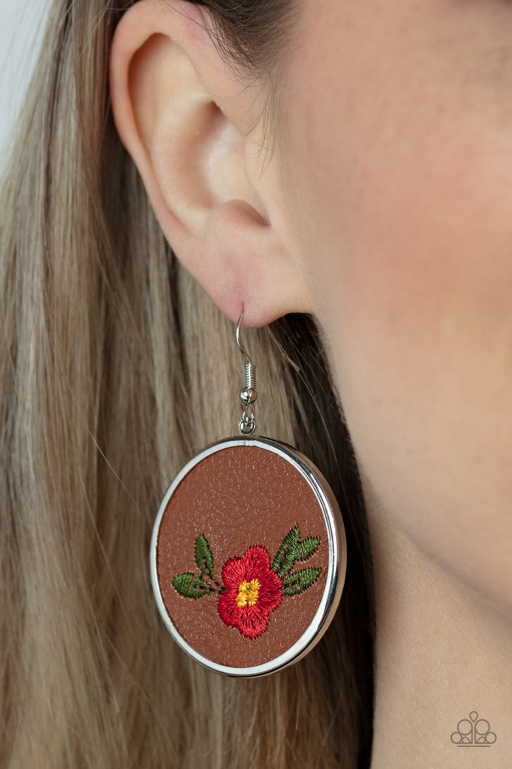 Paparazzi ♥ Prairie Patchwork - Red ♥  Earrings