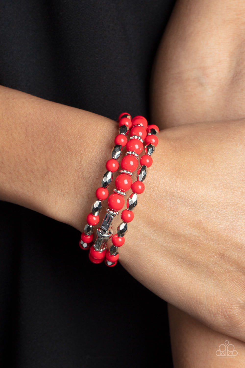 Paparazzi Bracelet ~ Corded Couture - Red