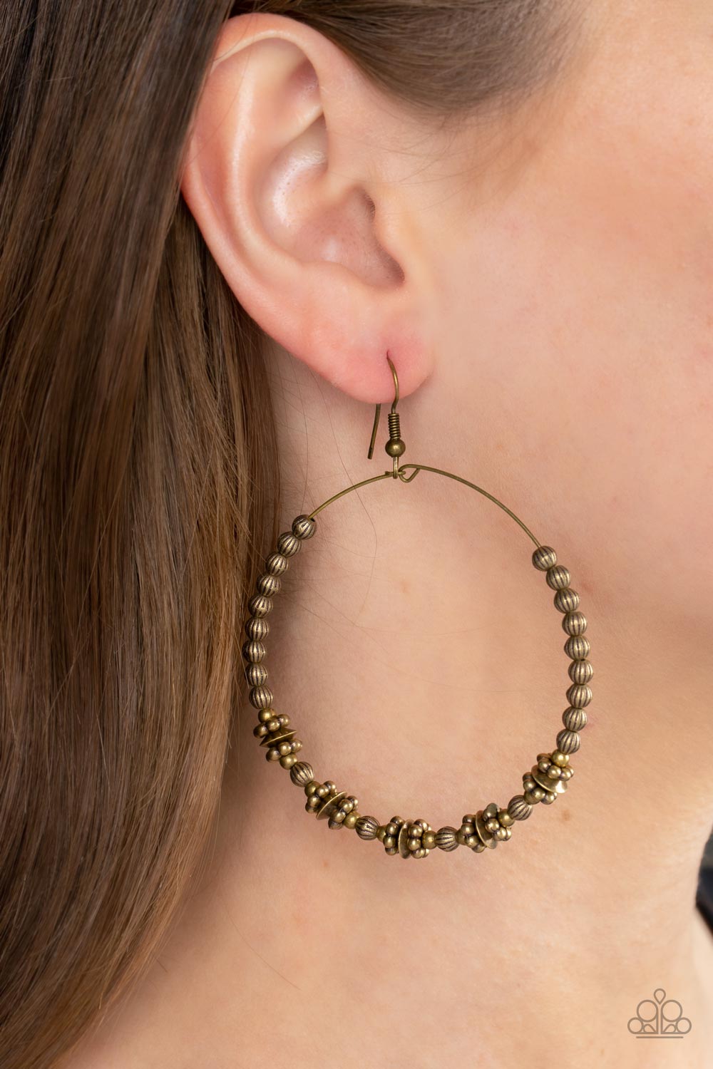 Paparazzi ♥ Simple Synchrony - Brass ♥  Earrings