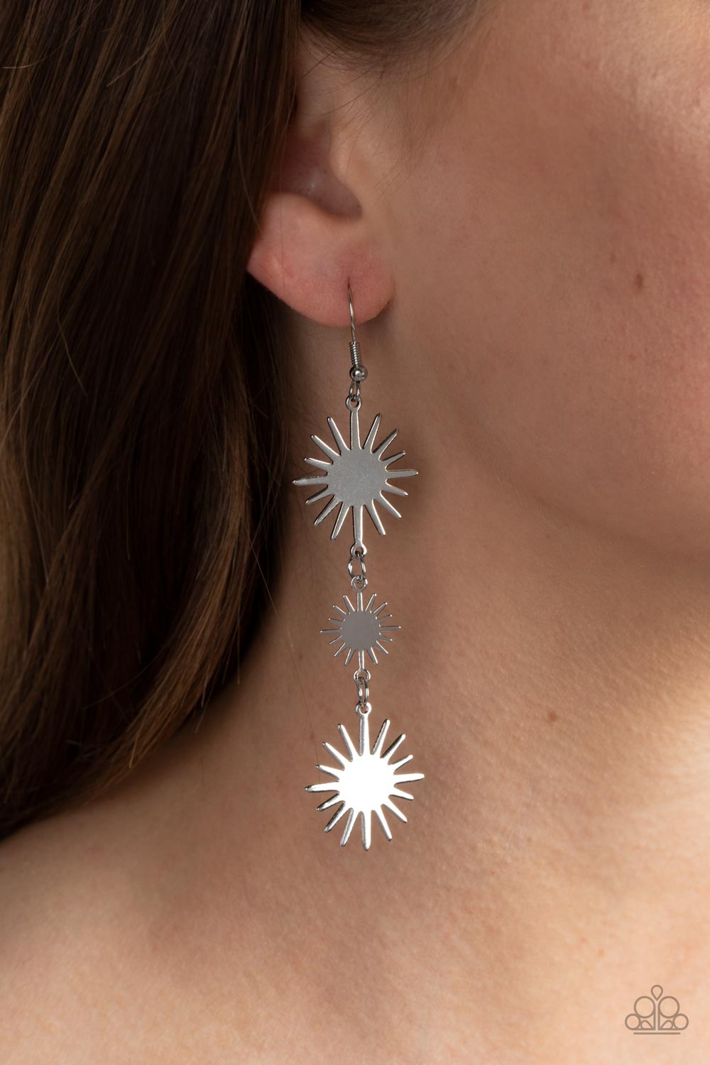 Paparazzi ♥ Solar Soul - Silver ♥  Earrings