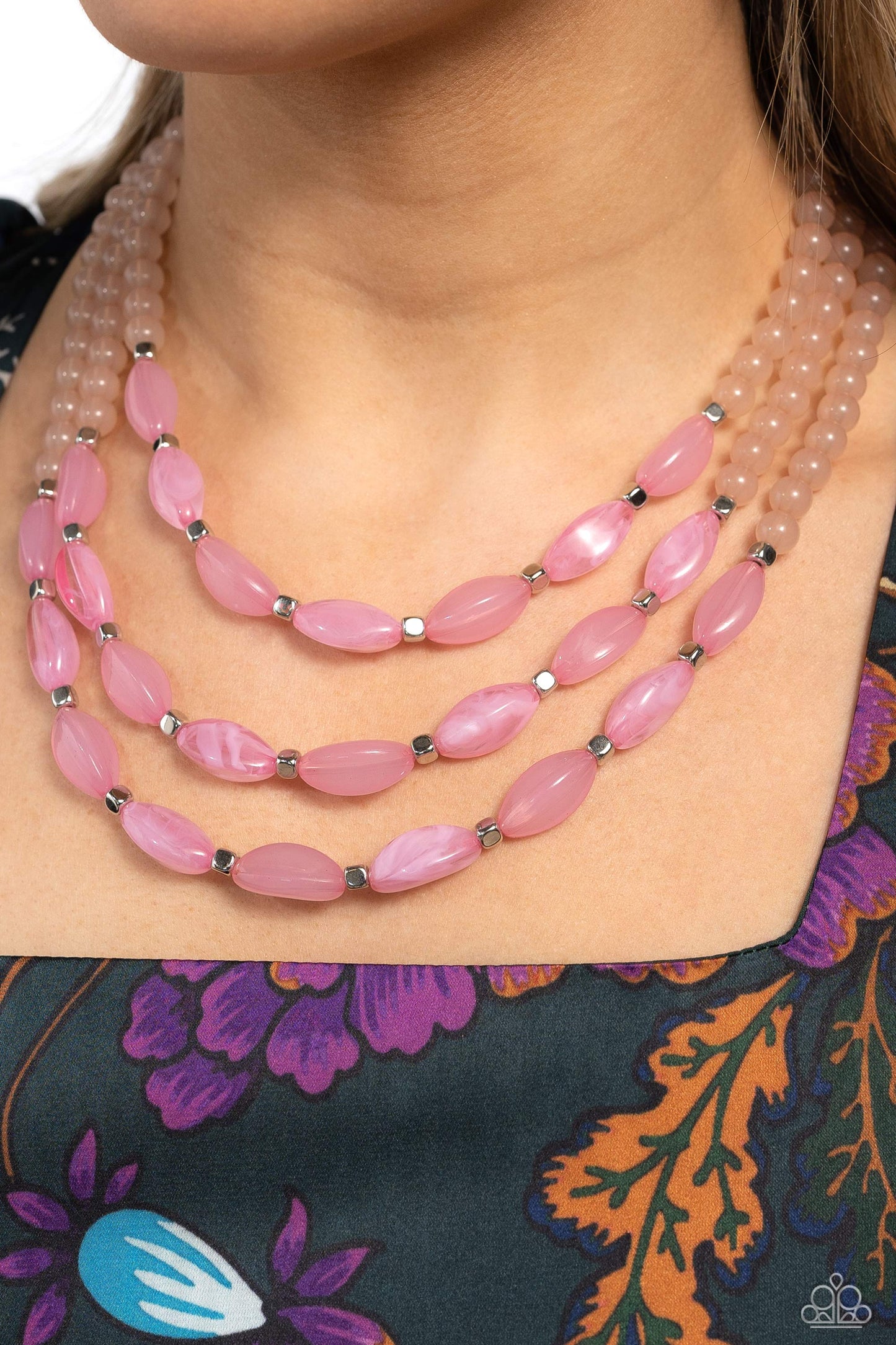 Bewitching Beading - Pink Necklace, Paparazzi Accessories