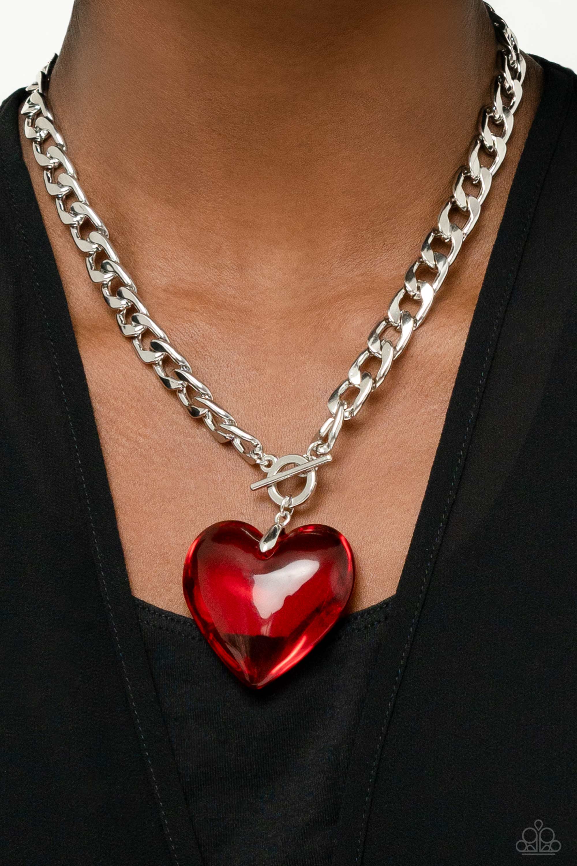 Paparazzi GLASSY Hero Red Necklace LisaAbercrombie