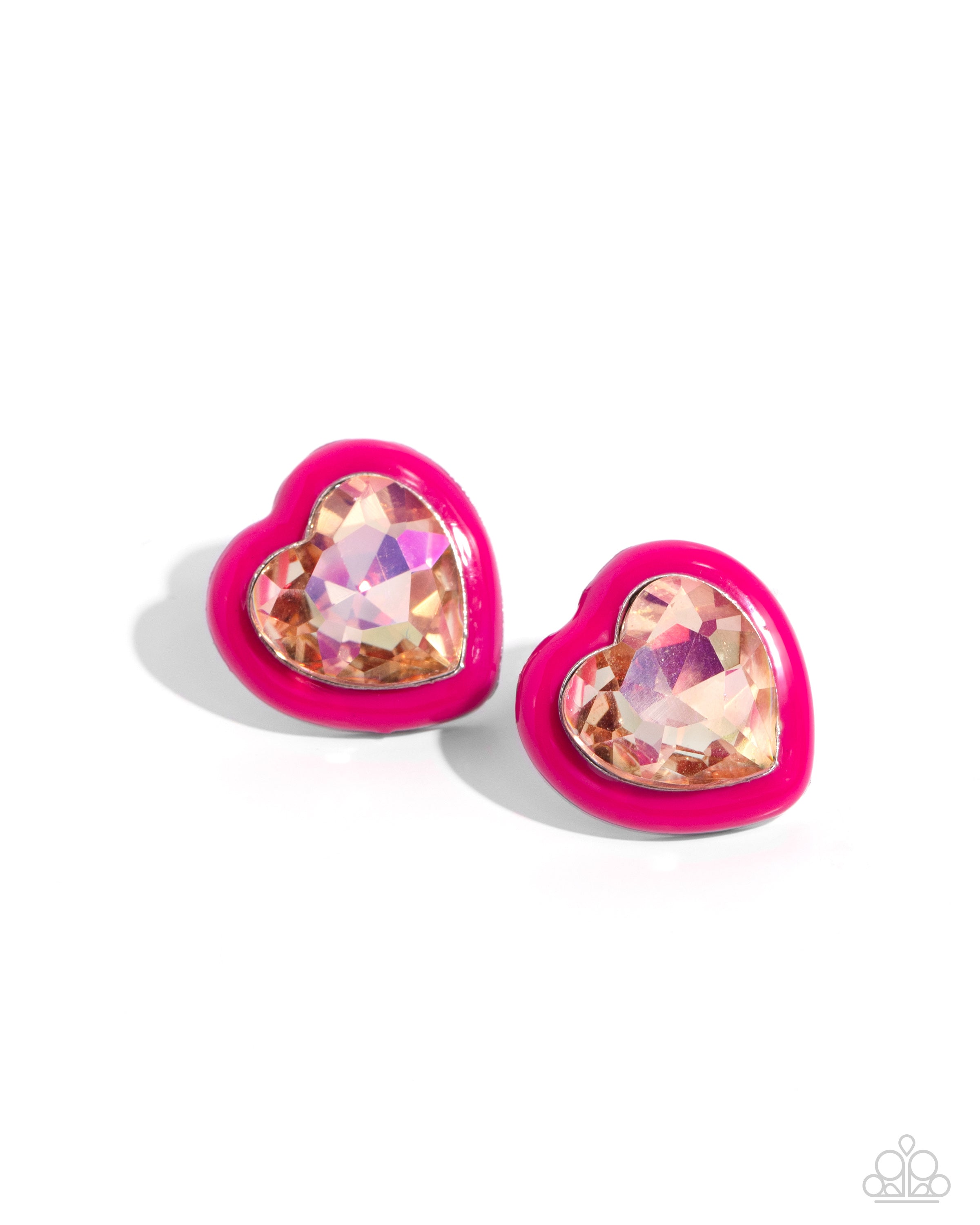 Paparazzi ♥ Heartfelt Haute - Pink ♥ Post Earrings