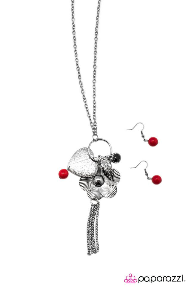 Paparazzi ♥ Lighthearted And Lively - Red ♥ Necklace